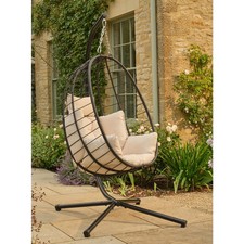 Black Rattan Hanging Egg Chair