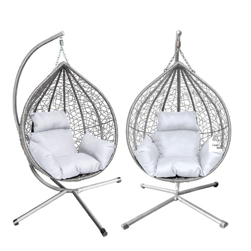 Garden hanging egg chair with - hanging,