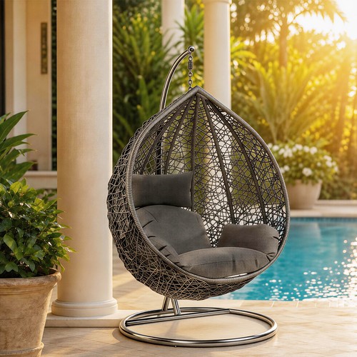 Rattan swing egg - rattan, chair