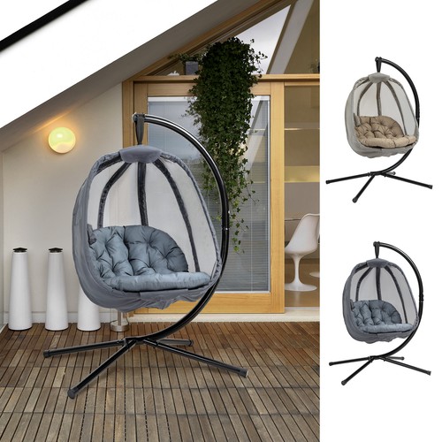 Hanging egg chair - folded, swing