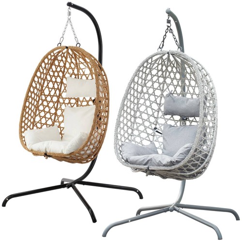 Tulum rattan hanging egg chair - rattan,