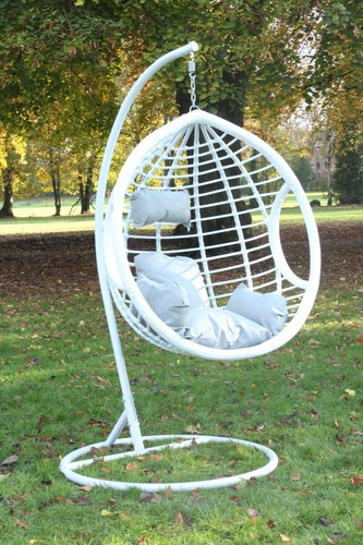 Swing hanging egg chair - swing, white